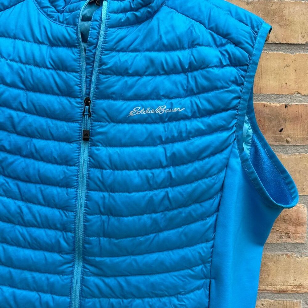 Eddie Bauer Goose Down Storm Down 800 Blue Vest Women's size XL - Picture 8 of 10